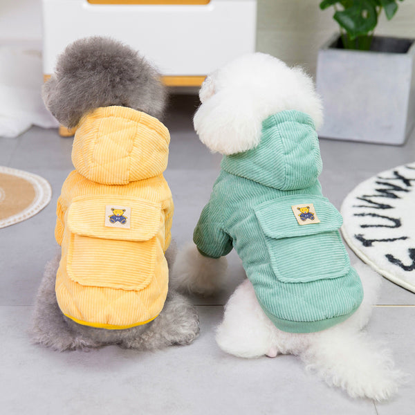 Winter Cotton-padded Jacket With Traction Rope And Pull Ring Teddy Bear Autumn And Winter Cute Cotton-padded Jacket