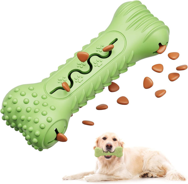 Jouets à mâcher en forme d'os pour chiens, jouets pour mâcheurs agressifs, caoutchouc naturel durable, nettoyage multifonctionnel des dents et massage des gencives