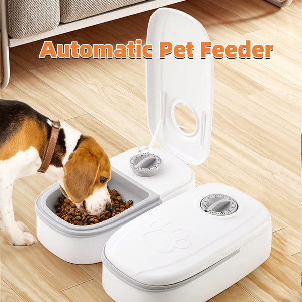 Alimentador automático para mascotas, dispensador de comida inteligente para gatos y perros, temporizador, tazón de acero inoxidable, alimentación automática para perros y gatos, suministros para mascotas