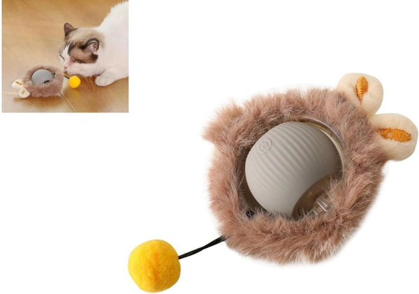 Interactive Cat Toys Rolling Ball Dog Ball Smart Automatic Rotating Rolling Ball With String, Interactive Self Moving Balls Toys For Large Small Dogs