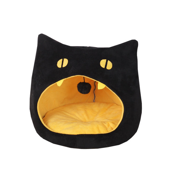 Soft Warm Cat Bed Cat Shape Design Pet House Cat Kennel  Cozy Bed For Small Dog Kitten Basket For Halloween Decor