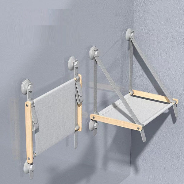 Hamac pour chat suspendu à vis et ventouse pour balcon