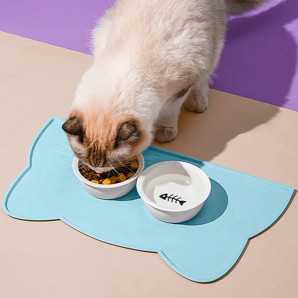 Alfombrilla de silicona para alimentación de mascotas