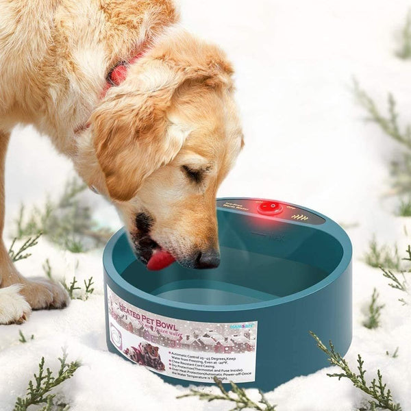 Cuenco de agua calentado para mascotas