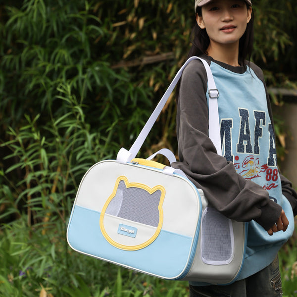 Sac d'école pour chat respirant, pliable et portable, grande capacité, pour l'extérieur