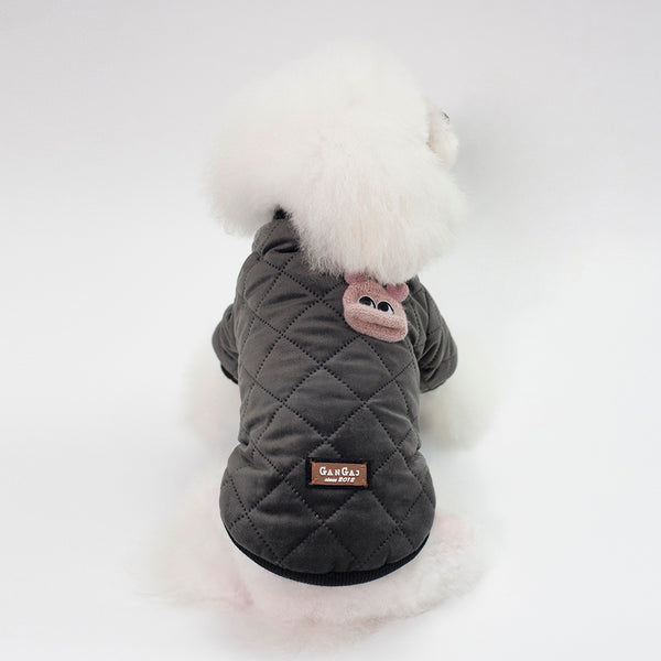 Veste à carreaux chaude décontractée pour petit chien, automne et hiver