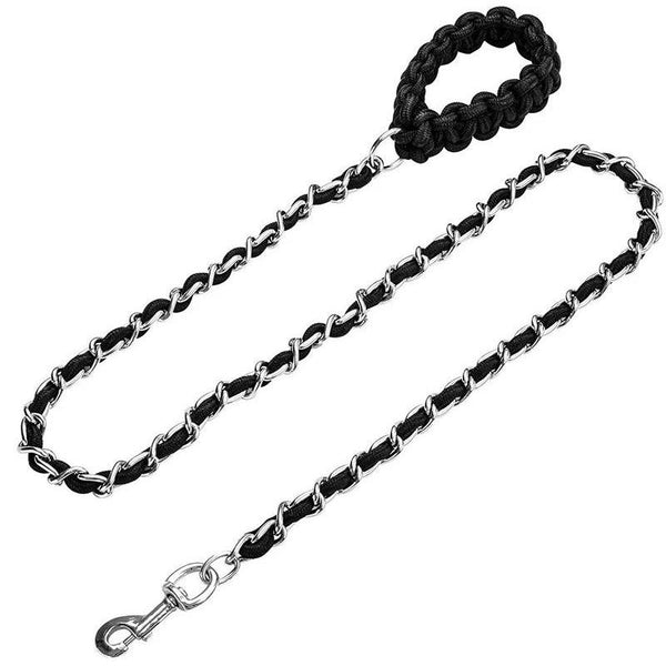 Correa para perros con cadena de metal resistente