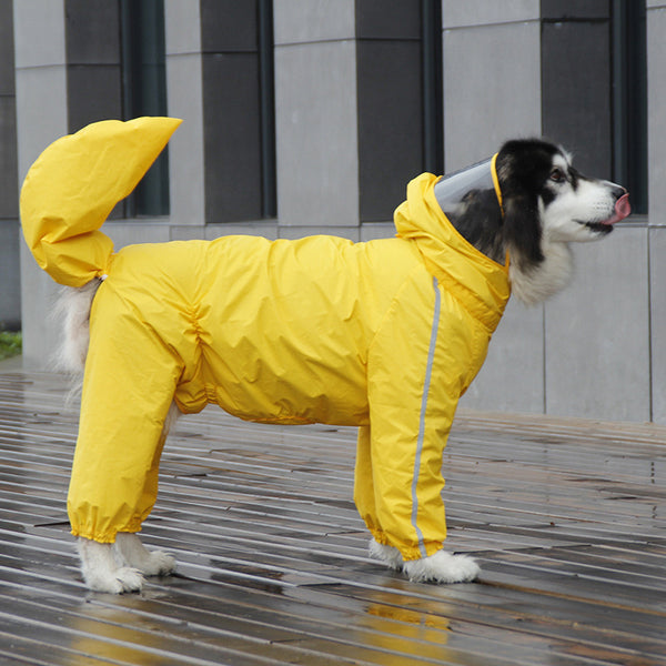 Imperméable pour chien avec queue de protection