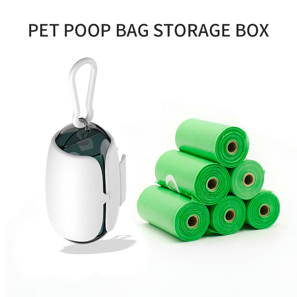 Distributeur et support de sacs à crottes pour chien avec attache pour laisse Fournitures pour animaux de compagnie Distributeur de sacs à crottes pour chien biodégradables Space Capsule Outdoor Attachable à la laisse Accessoires pour chien