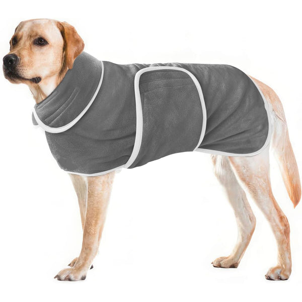 Albornoz para perros Toalla de baño para mascotas súper absorbente Pijama Abrigo Traje Caniche Bichón Corgi francés Disfraz para perros grandes, medianos y grandes