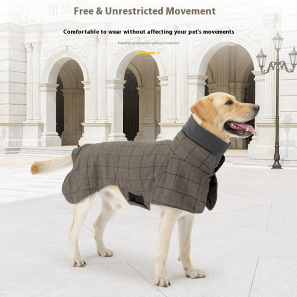 Ropa de algodón para perros, traje estilo británico para perros, chaleco, ropa cálida resistente al frío para perros, capa para perros