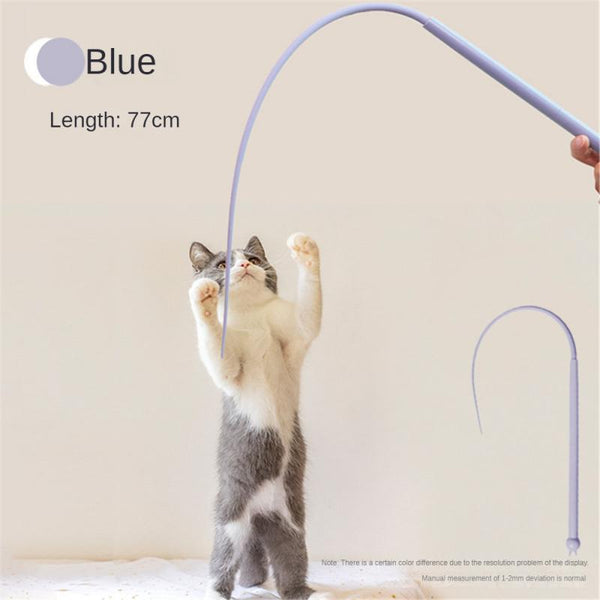 Simulated Mouse Tail Cat Toy Cat Teaser Funny Stick Silicone Long Tail Pet Interactive Toys For Cats Kitten Hunting Pet Products