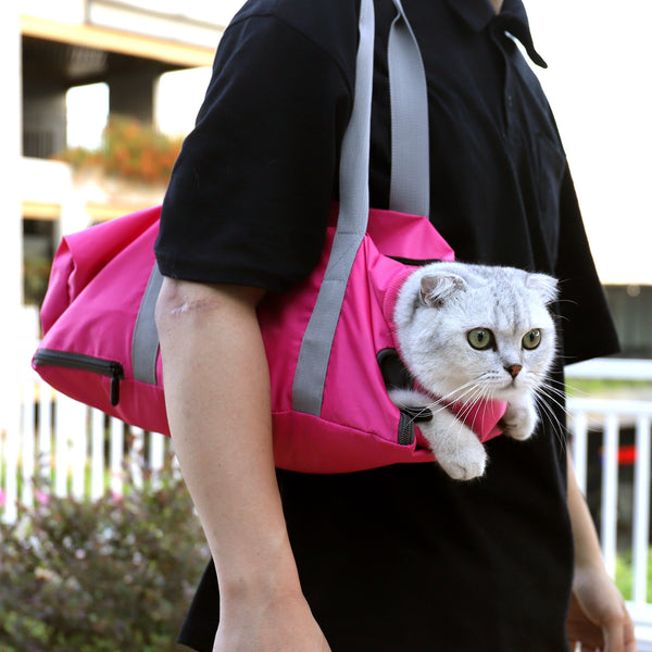 Bolsa de viaje para gatos con doble forro, antiarañazos y mordeduras