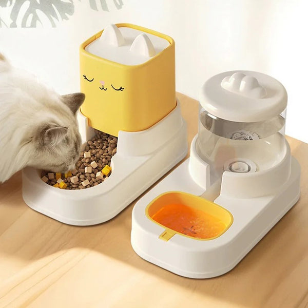 Distributeur automatique d'eau et de nourriture pour chat de 2 litres