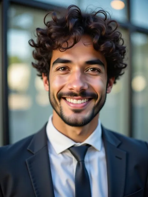 Modern office headshot example