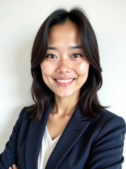 Bright white studio headshot example